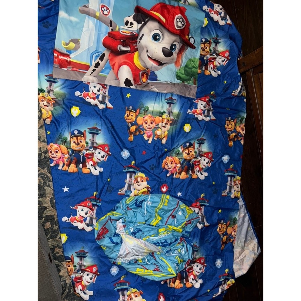 Nickelodeon Paw Patrol Full Size Sheet Bedding Set Blue Marshall Chase Skye